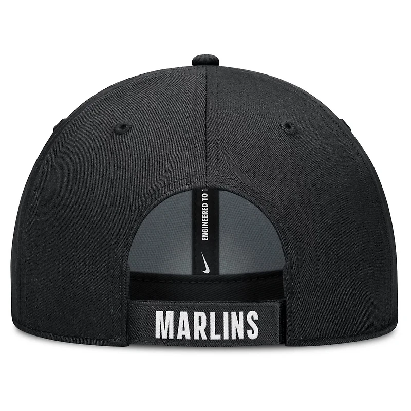 Nike Black Miami Marlins Club Performance Adjustable Hat