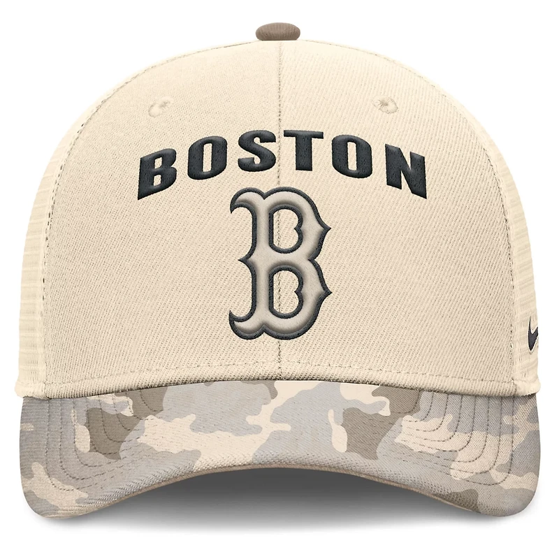 Nike Boston Red Sox Camo Pack Rise Adjustable Trucker Hat