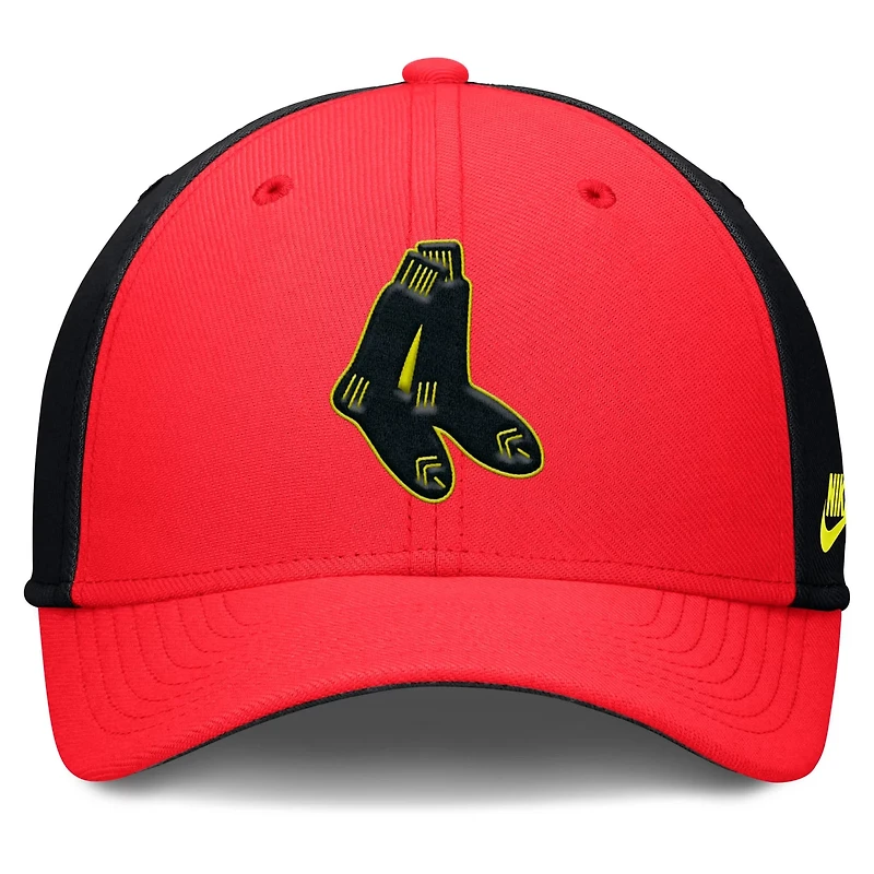 Nike Boston Red Sox Neon 90s Rise SwooshFlex Hat
