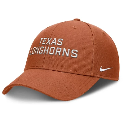 Nike Burnt Texas Longhorns Rise Practice Adjustable Hat