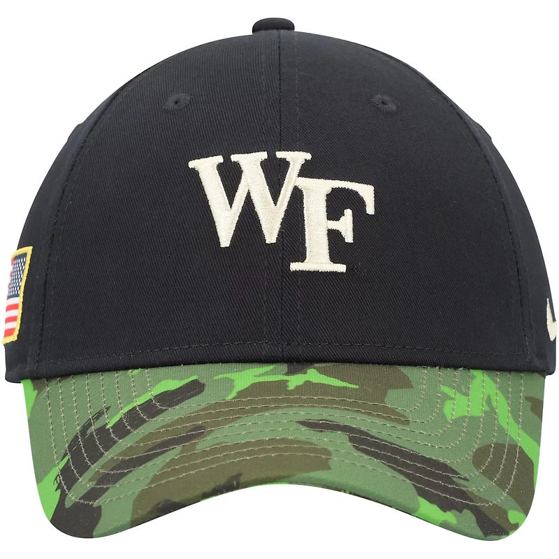 Nike /Camo Wake Forest Demon Deacons Veterans Day 2Tone Legacy91 Adjustable Hat