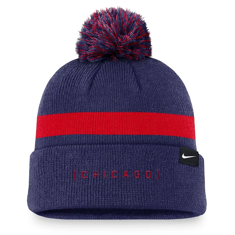 Nike Chicago Cubs Hometown Peak Cuffed Knit Hat with Pom