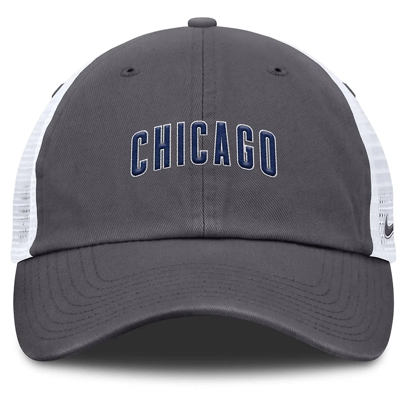 Nike Chicago Cubs Wordmark Club Adjustable Trucker Hat