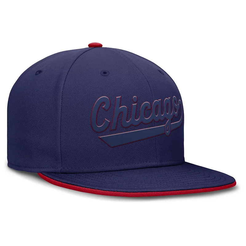 Nike Chicago Cubs Wordmark Dri-FIT Round Bill True Fitted Hat