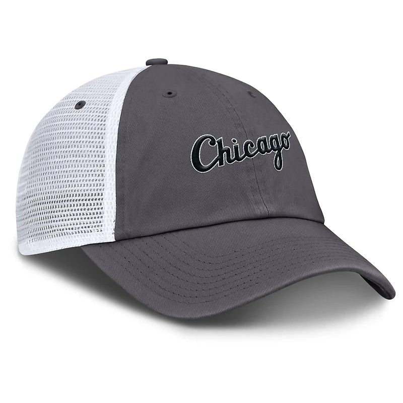 Nike Chicago Sox Wordmark Club Adjustable Trucker Hat