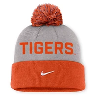 Nike Clemson Tigers Primetime Peak Cuffed Knit Hat with Pom