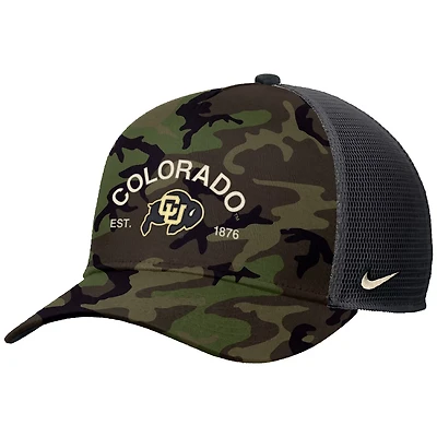 Nike Colorado Buffaloes 2025 Military Appreciation Rise Adjustable Trucker Hat