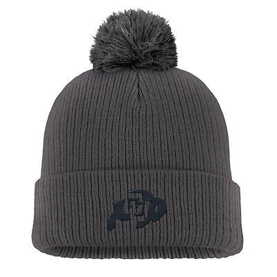 Nike Colorado Buffaloes Tonal Peak Cuffed Knit Hat with Pom
