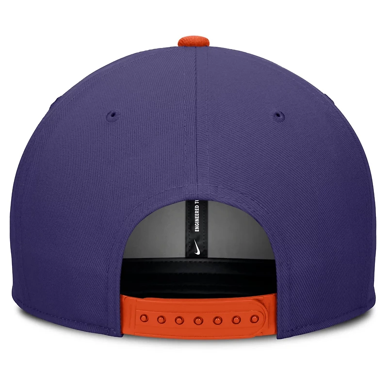 Nike Cream Clemson Tigers Pro Legacy Script Snapback Hat