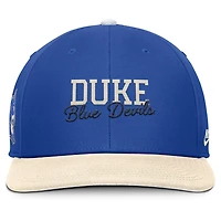 Nike Cream Duke Blue Devils Pro Legacy Script Snapback Hat