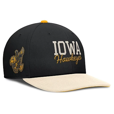 Nike Cream Iowa Hawkeyes Pro Legacy Script Snapback Hat