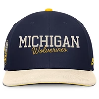 Nike Cream Michigan Wolverines Pro Legacy Script Snapback Hat