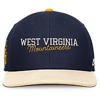 Nike Cream West Virginia Mountaineers Pro Legacy Script Snapback Hat