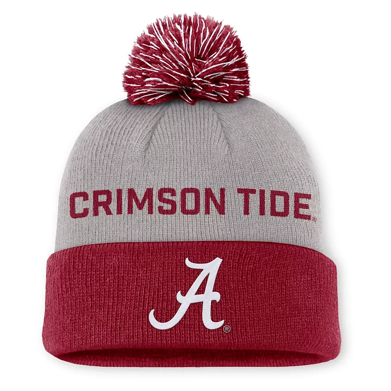 Nike Crimson Alabama Crimson Tide Primetime Peak Cuffed Knit Hat with Pom