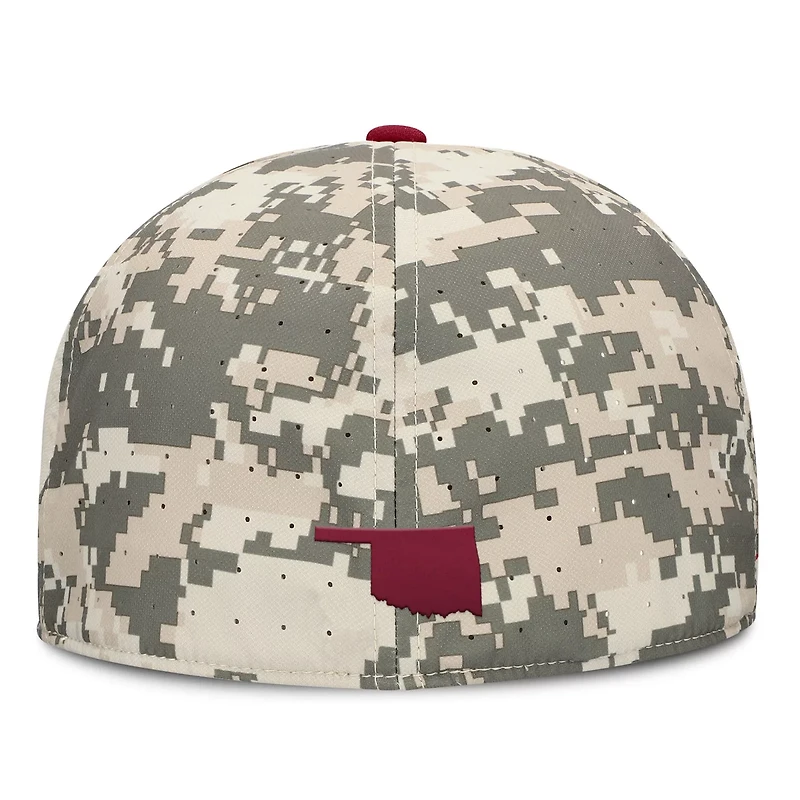 Nike Digital Oklahoma Sooners 2025 Dugout True Performance Fitted Hat