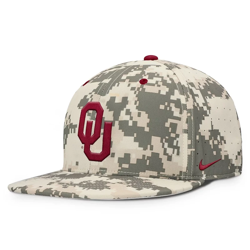 Nike Digital Oklahoma Sooners 2025 Dugout True Performance Fitted Hat