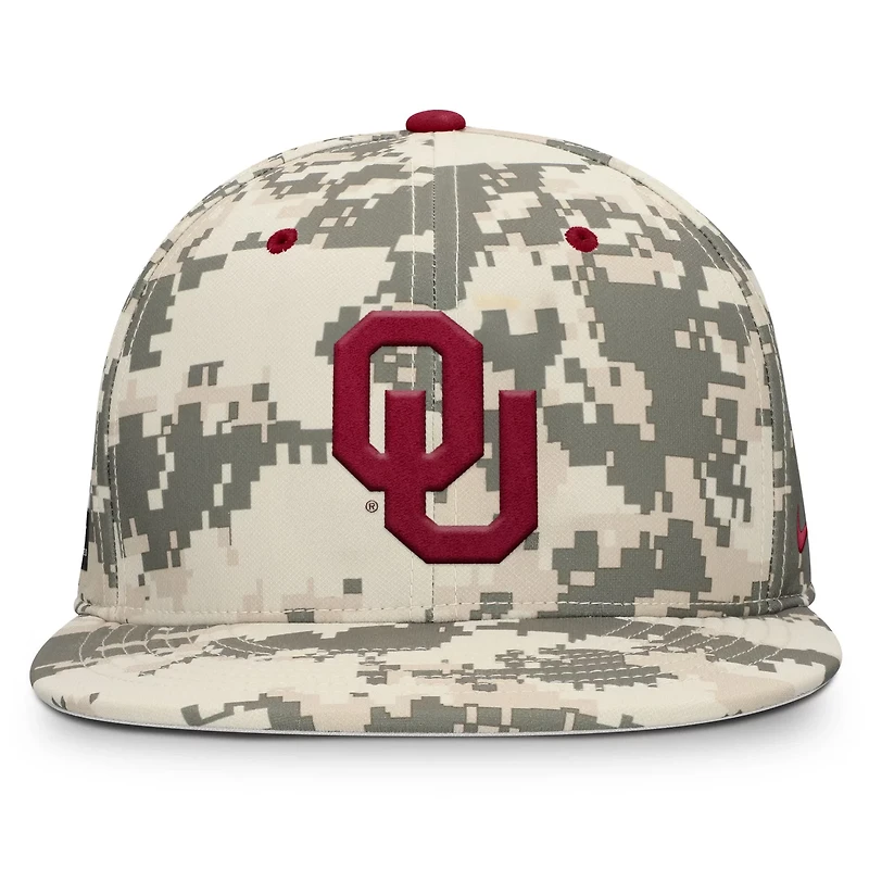Nike Digital Oklahoma Sooners 2025 Dugout True Performance Fitted Hat