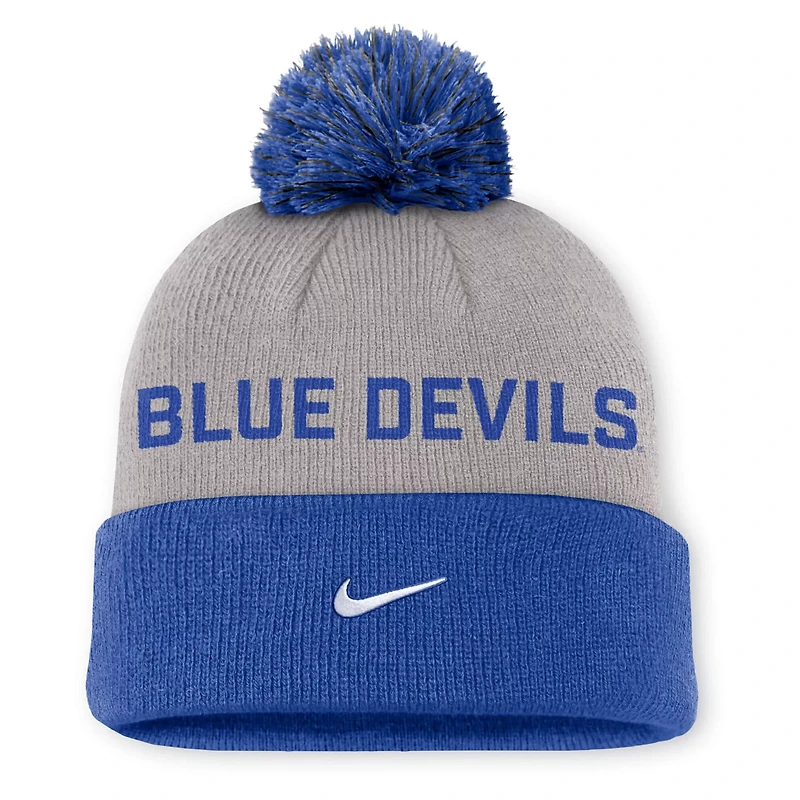 Nike Duke Blue Devils Primetime Peak Cuffed Knit Hat with Pom