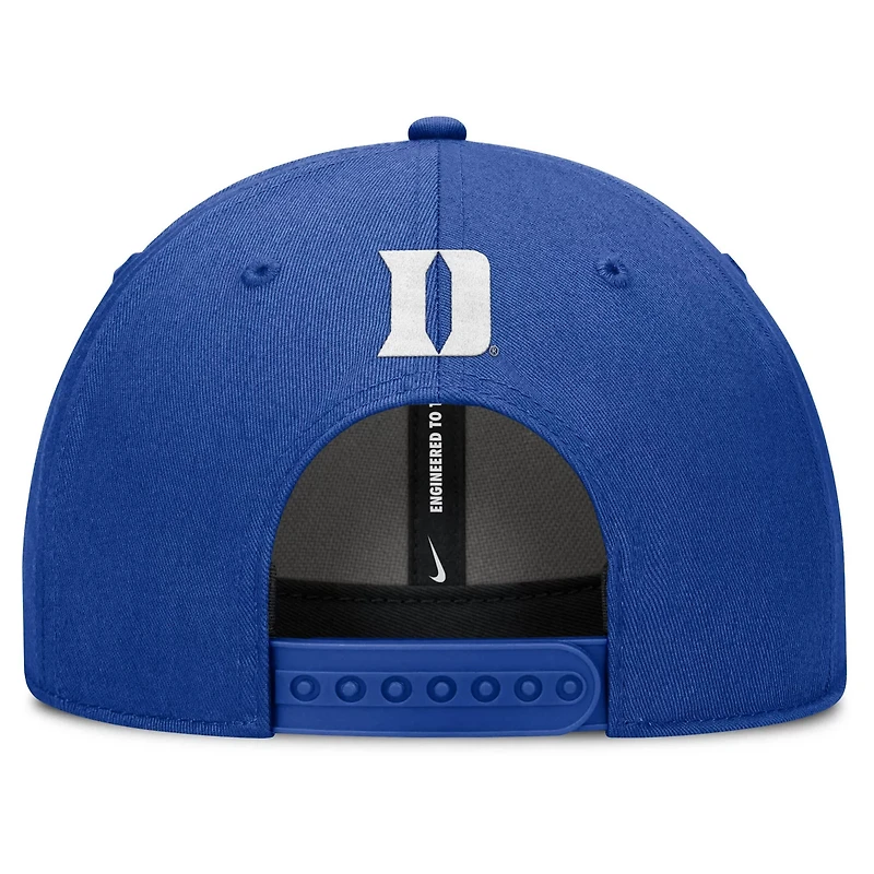 Nike Duke Blue Devils Slanted Primetime Rise Performance Adjustable Hat
