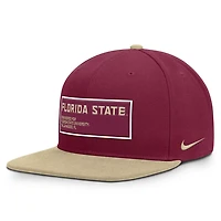Nike Florida State Seminoles 2025 On-Field Patch Pro Dri-FIT Snapback Hat