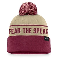 Nike /Garnet Florida State Seminoles Local Peak Cuffed Knit Hat with Pom