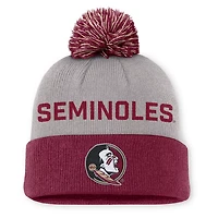 Nike Garnet Florida State Seminoles Primetime Peak Cuffed Knit Hat with Pom