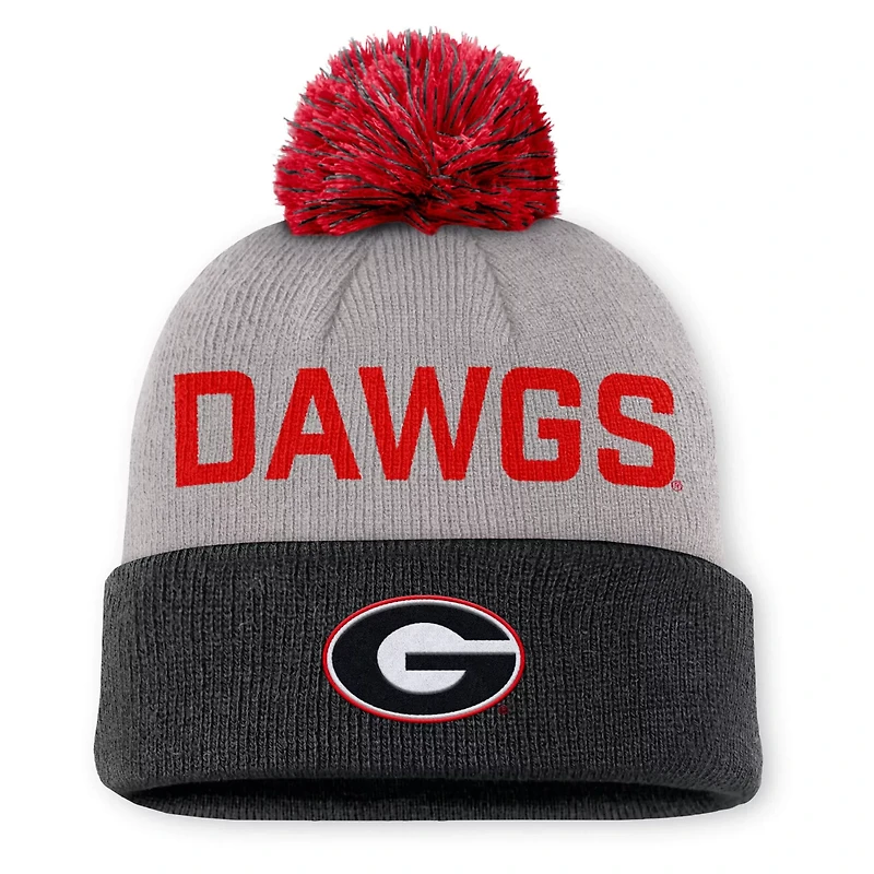 Nike Georgia Bulldogs Primetime Peak Cuffed Knit Hat with Pom