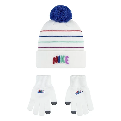 Nike Girls' Powder Play Beanie and Gloves Set