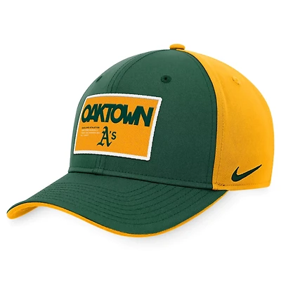 Nike Gold Oakland Athletics Classic99 Colorblock Performance Snapback Hat