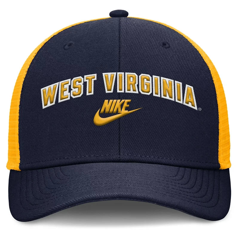 Nike Gold West Virginia Mountaineers Legacy Arch Rise Performance Trucker Adjustable Hat