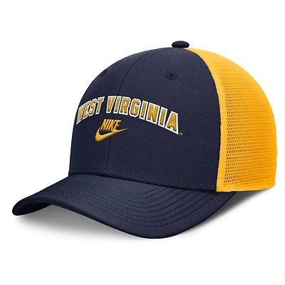 Nike Gold West Virginia Mountaineers Legacy Arch Rise Performance Trucker Adjustable Hat