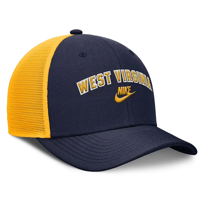 Nike Gold West Virginia Mountaineers Legacy Arch Rise Performance Trucker Adjustable Hat