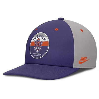 Nike Gray Clemson Tigers Prep Pro Performance Snapback Hat