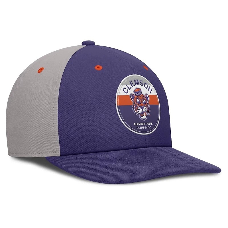 Nike Gray Clemson Tigers Prep Pro Performance Snapback Hat
