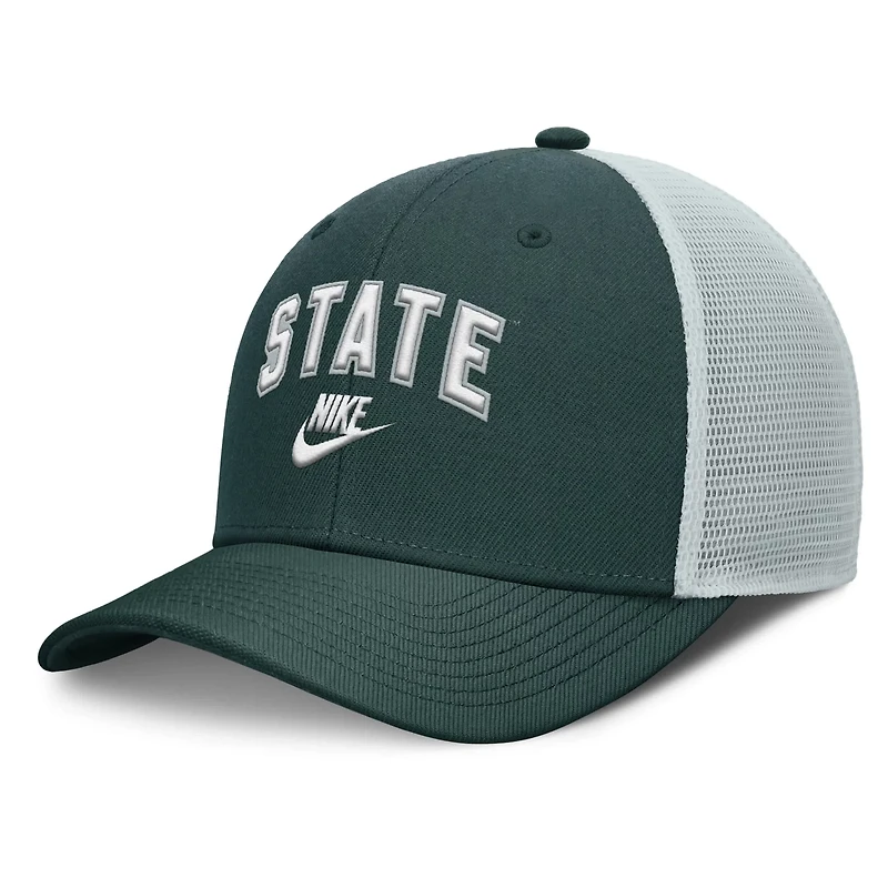 Nike Gray Michigan State Spartans Legacy Arch Rise Performance Trucker Adjustable Hat