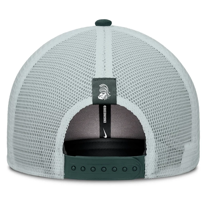 Nike Gray Michigan State Spartans Legacy Arch Rise Performance Trucker Adjustable Hat