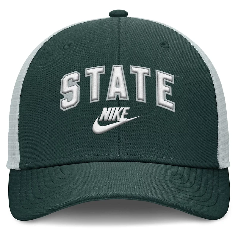 Nike Gray Michigan State Spartans Legacy Arch Rise Performance Trucker Adjustable Hat