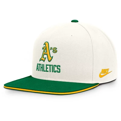 Nike Green Athletics Cooperstown Pro Dri-FIT Snapback Hat