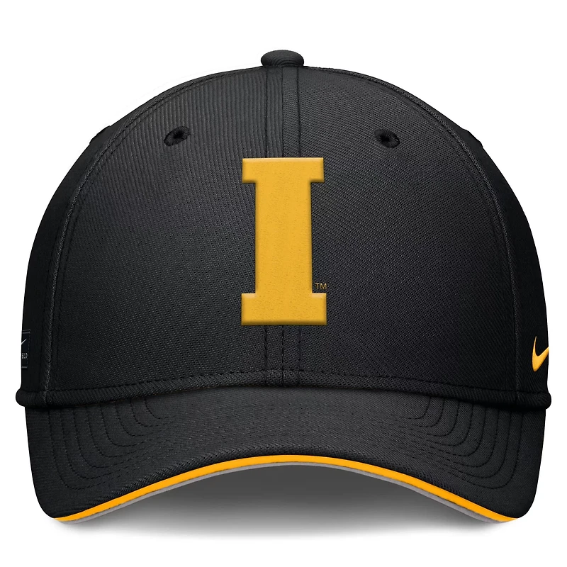 Nike Iowa Hawkeyes 2025 Dugout Coaches Rise Swoosh Performance Flex Hat