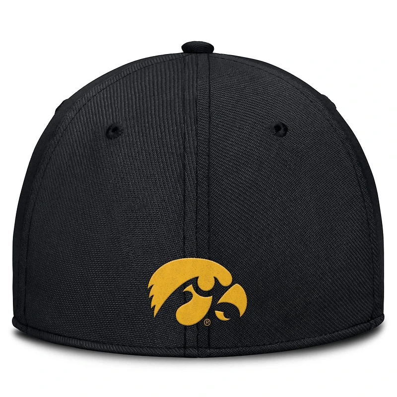 Nike Iowa Hawkeyes 2025 Dugout Coaches Rise Swoosh Performance Flex Hat