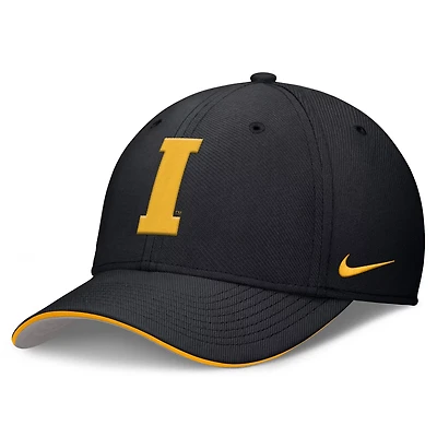 Nike Iowa Hawkeyes 2025 Dugout Coaches Rise Swoosh Performance Flex Hat