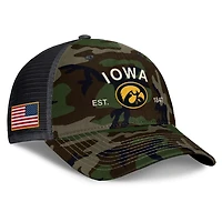 Nike Iowa Hawkeyes 2025 Military Appreciation Rise Adjustable Trucker Hat