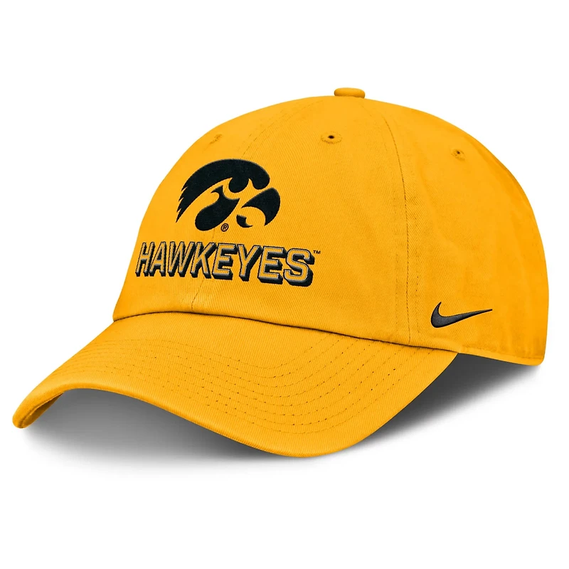 Nike Iowa Hawkeyes 2025 On-Field Club Adjustable Hat