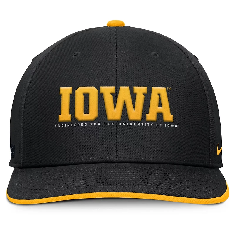 Nike Iowa Hawkeyes 2025 On-Field Pro Performance Adjustable Hat