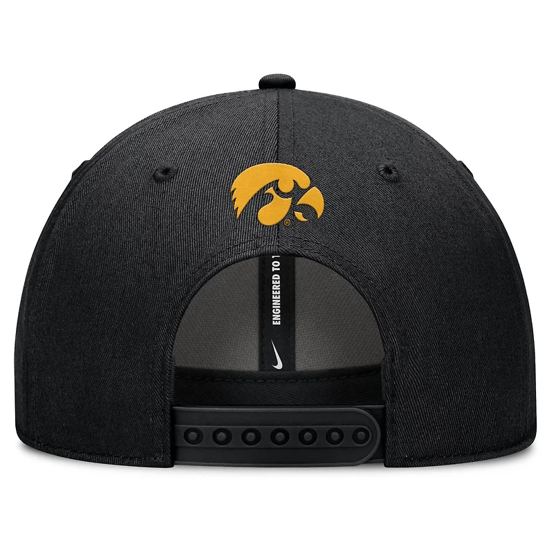 Nike Iowa Hawkeyes Slanted Primetime Rise Performance Adjustable Hat