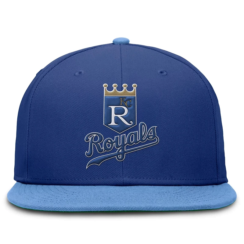 Nike Light Blue Kansas City Athletics Cooperstown Collection True Primetime Two-Tone Performance Fitted Hat
