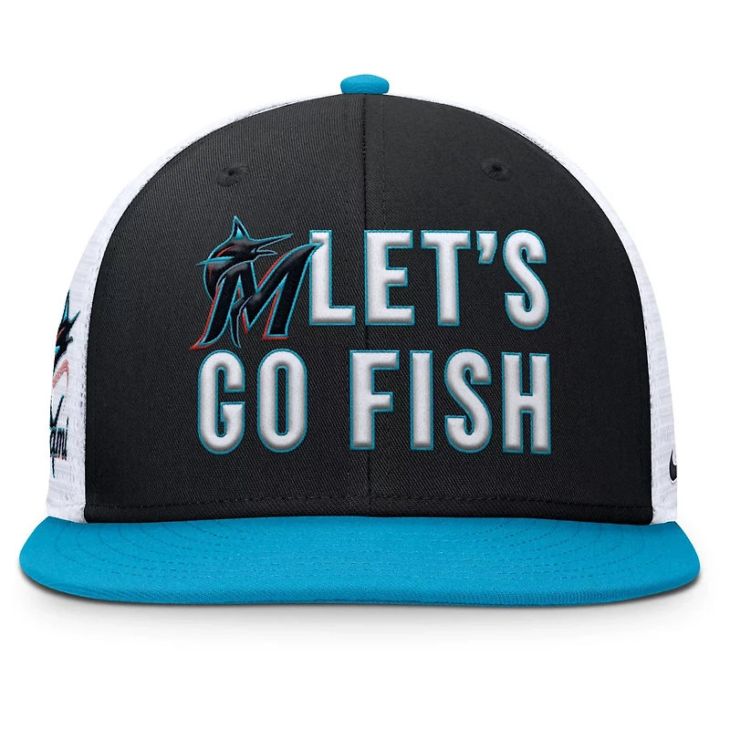 Nike Light Blue Miami Marlins Pro Performance Trucker Snapback Hat