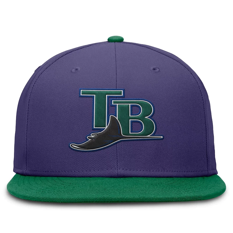 Nike Light Navy Tampa Bay Rays True Primetime Two-Tone Performance Fitted Hat