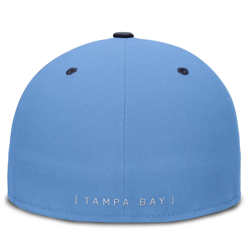 Nike Light Navy Tampa Bay Rays True Primetime Two-Tone Performance Fitted Hat