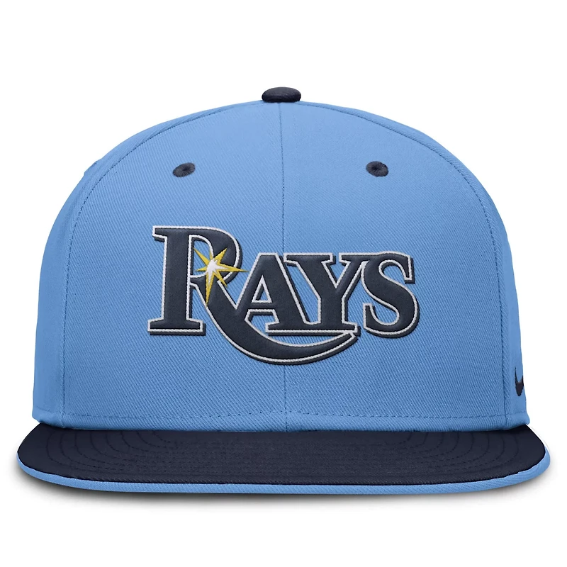 Nike Light Navy Tampa Bay Rays True Primetime Two-Tone Performance Fitted Hat